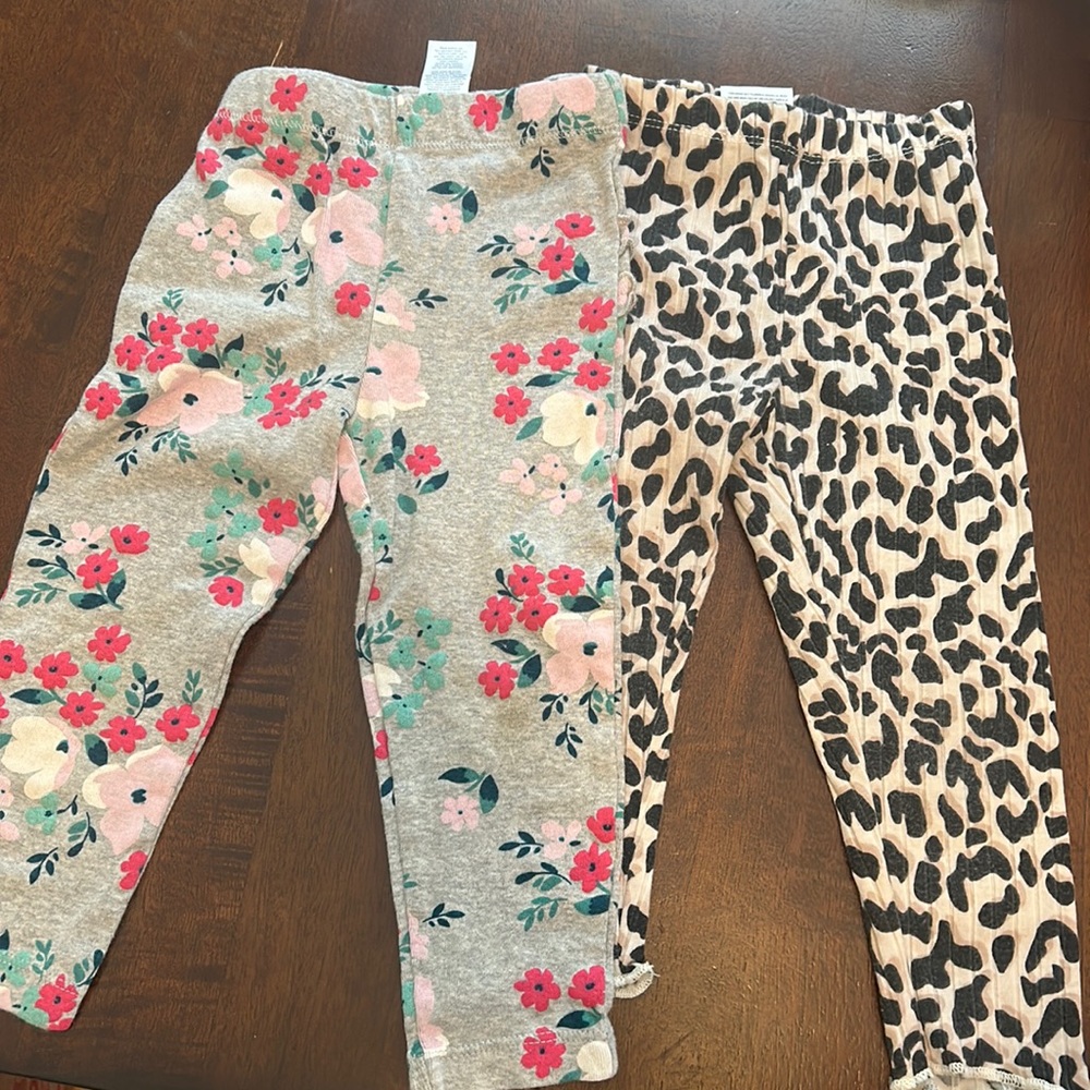 18M flower pants 2T Leopard pants
